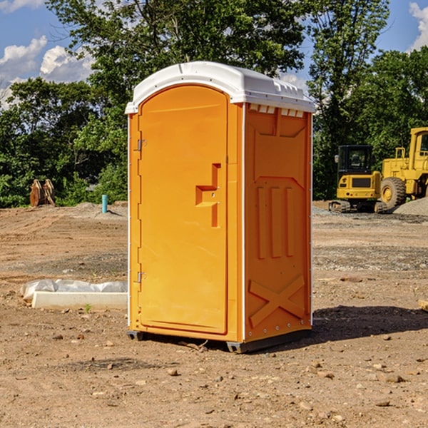 how often are the porta potties cleaned and serviced during a rental period in Tall Timber